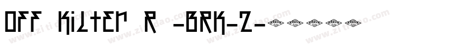 Off Kilter R -BRK-2字体转换